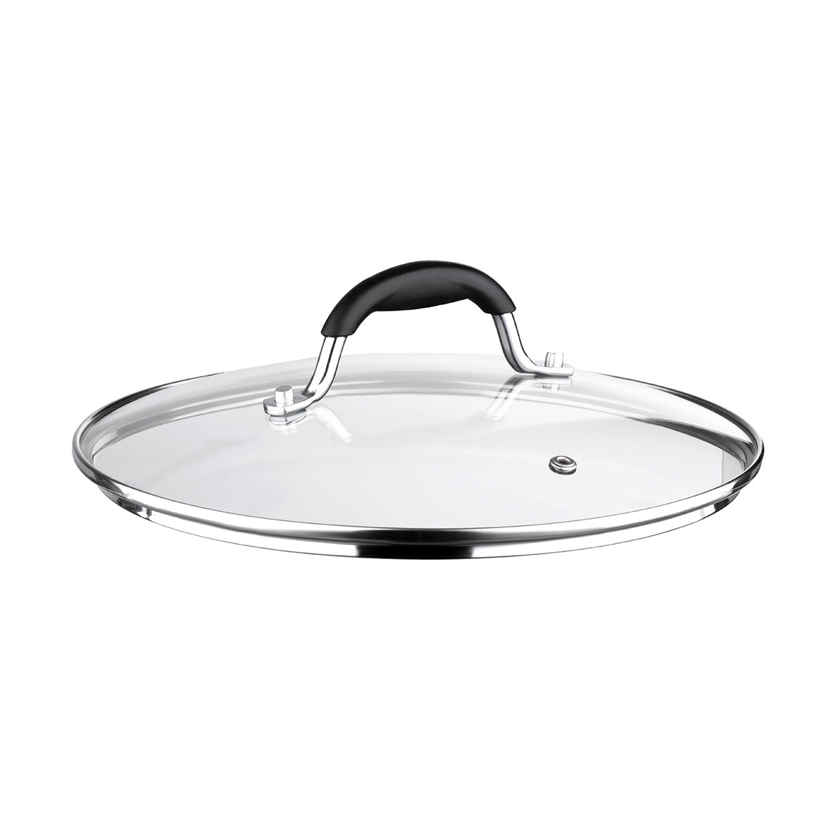 Кришка Ardesto Black Mars зі скла, неіржавкої сталі та силікону, 22 см (AR0722SL)